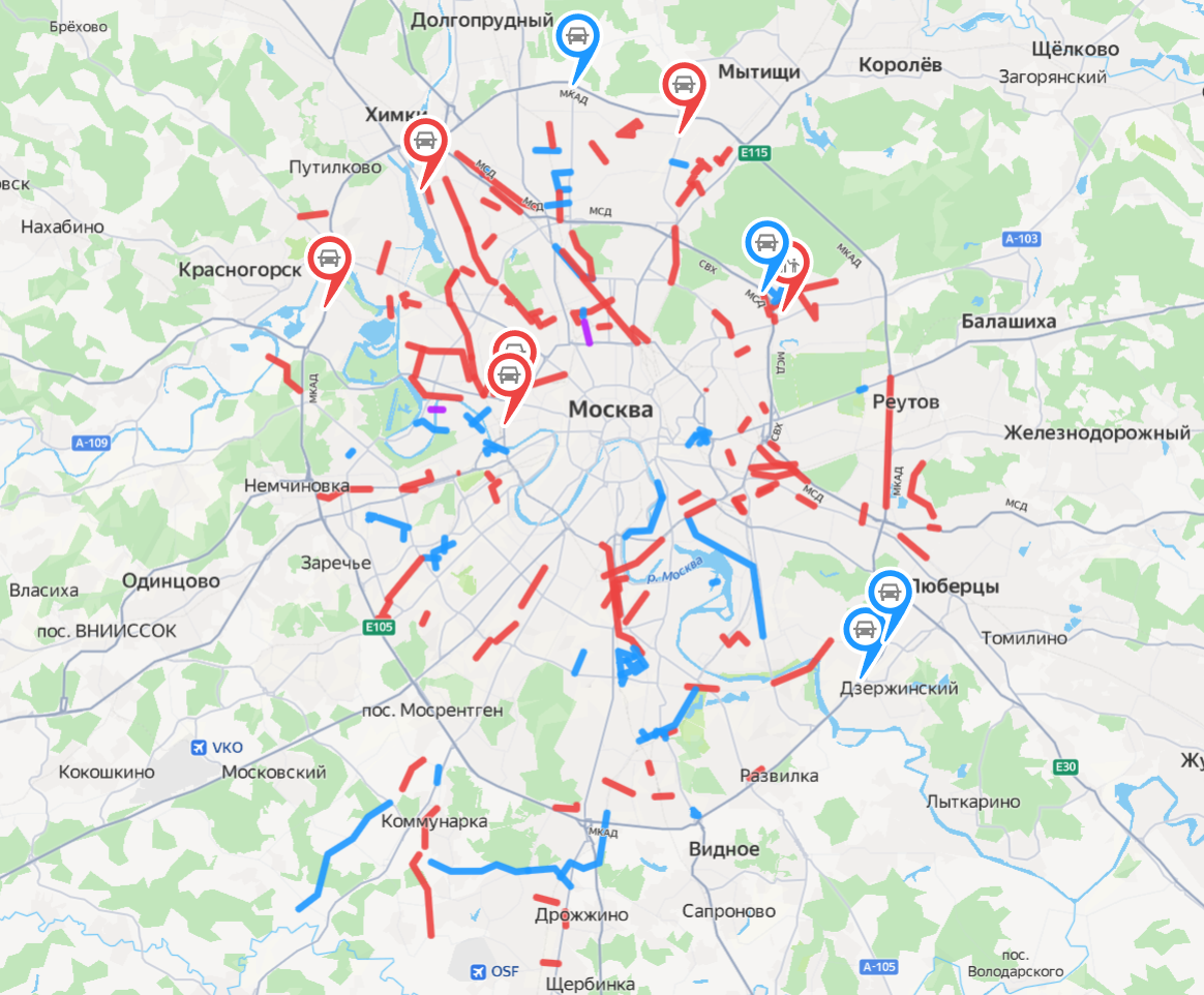 Карта автодорожных объектов из АИП 2023-2026.