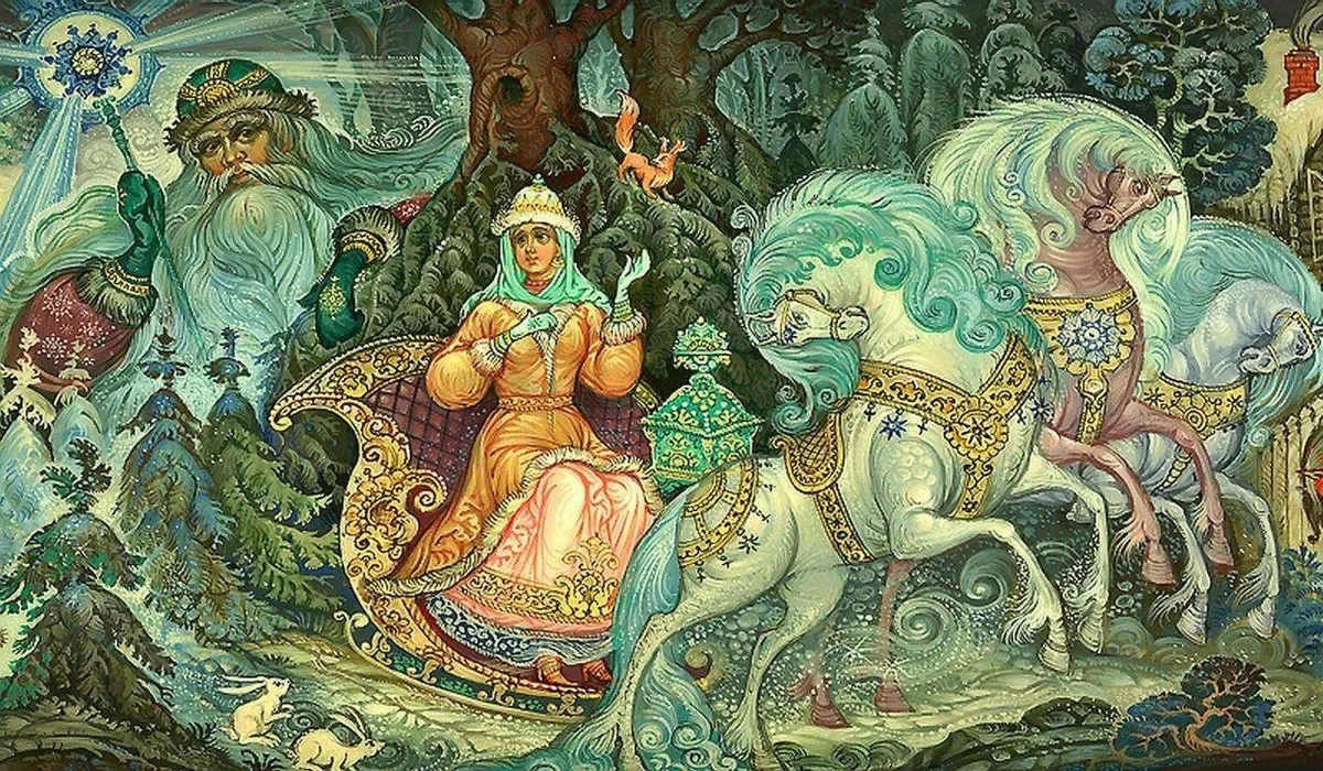 федоскино берендеево царство. федоскинская миниатюра дети. сестрица алюнушкаи братец иванушка. сказка сестрица алёнушка и братик иванушка. баба яга в русском фольклоре.