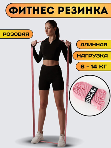 Примерно так выглядит фитнес-лента. Степень нагрузки всегда указывается на самой ленте