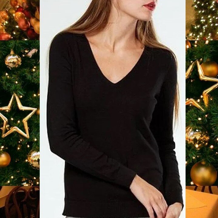 Черный женский джемпер