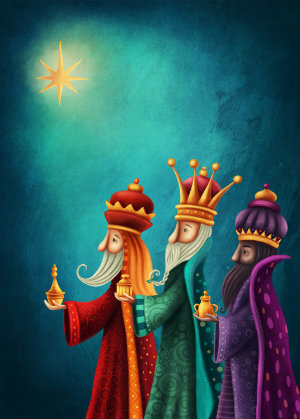 “Волхвы пришли с востока”: Слово “волхвы” (греч. magoi) происходит от древнеперсидского и относится к жрецам зороастризма. Поскольку они пришли с востока и интересуются звездами, они вполне могли путешествовать из Месопотамии, родины астрологии. Во время завоевания Месопотамии Киром II маги вступили в контакт с халдеями, вавилонскими астрологами.