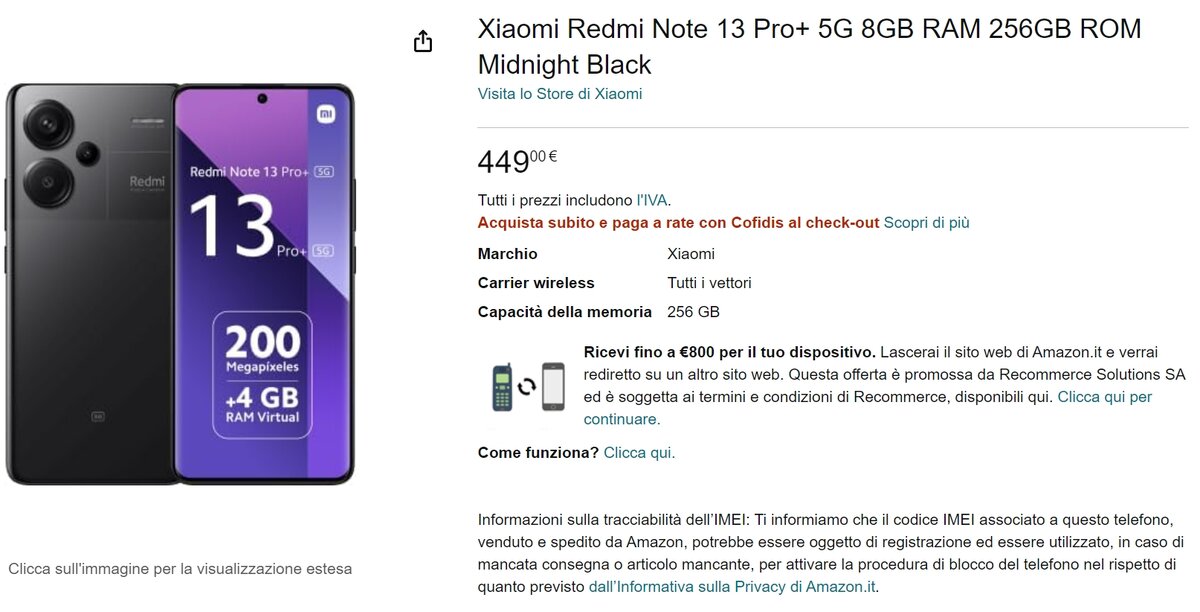 Глобальная версия redmi note 13 pro plus