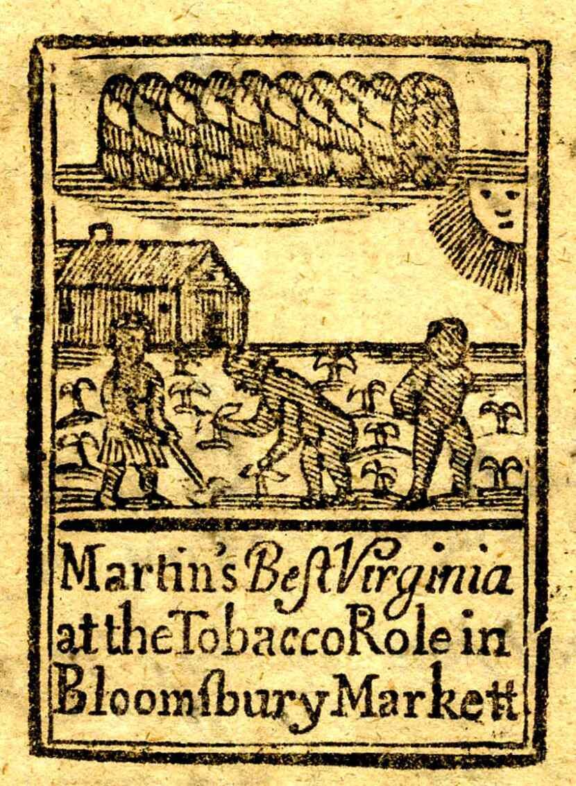 Табачная плантация Вирджинии. Гравюра XVIIв. 