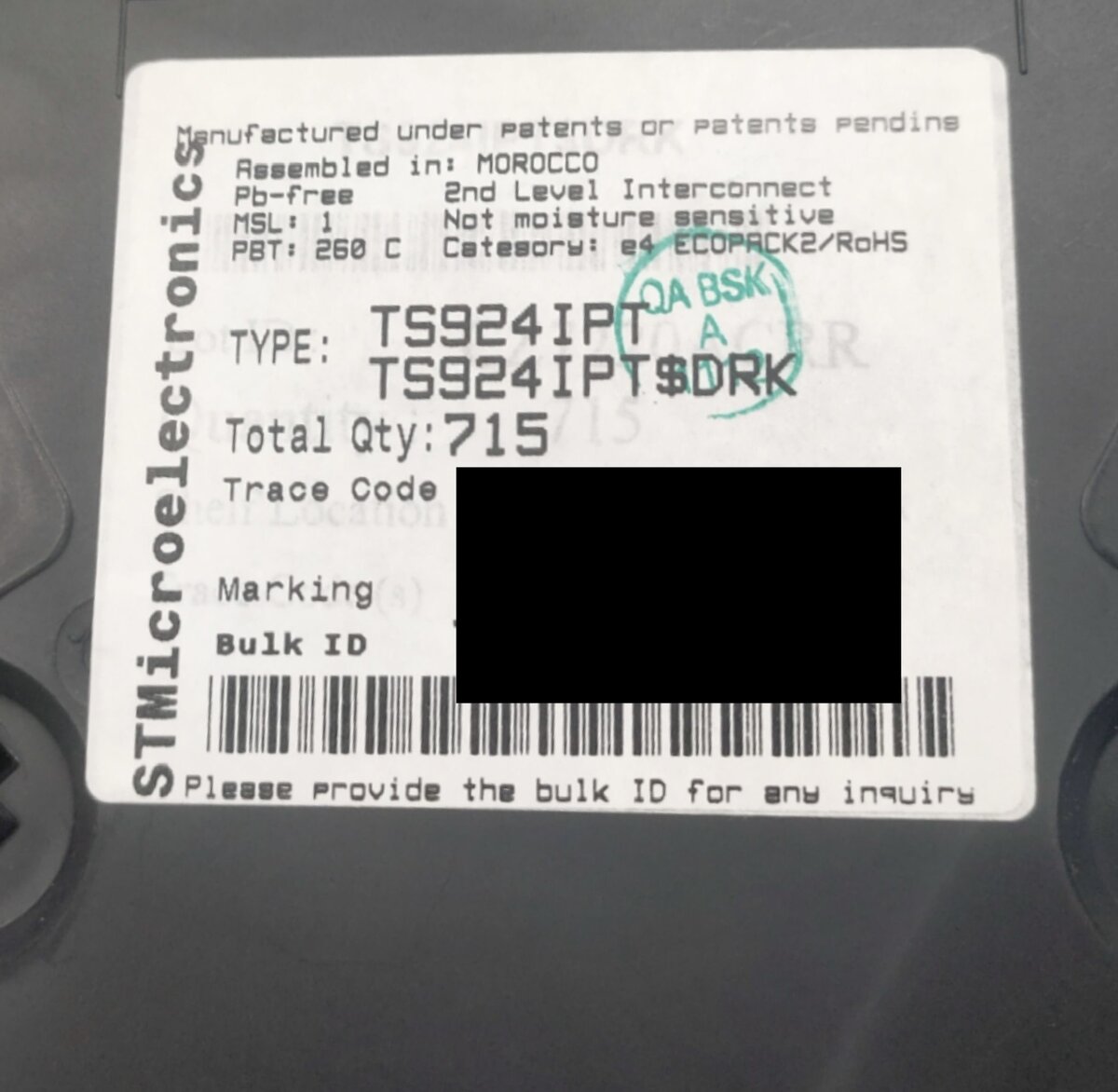 STMicroelectronics Series TS924IPT