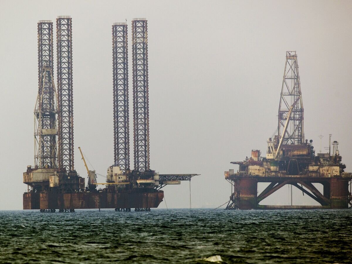 Нефтяные платформы в Каспийском море© РИА Новости / Антон Денисов