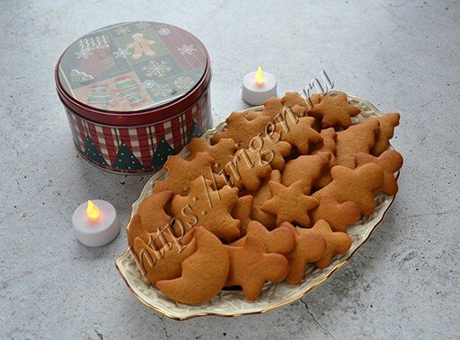 Постное имбирное печенье Рождественское