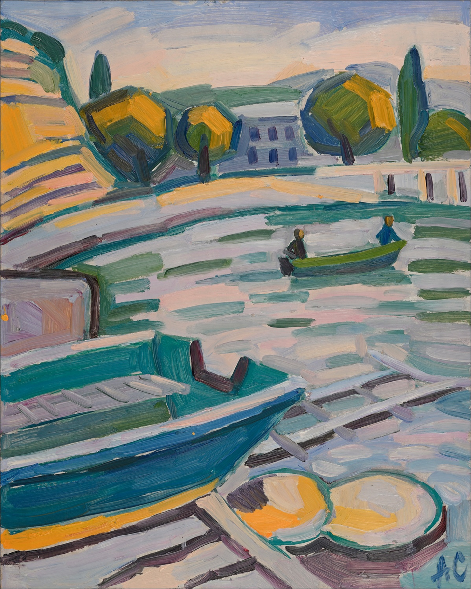 Триптих «ГОЛУБАЯ БУХТА» 2020. Орг./масло. 75х60. Левая часть.