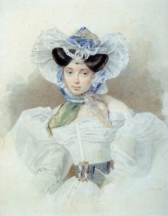П.Ф. Соколов, портрет графини О.А. Орловой, 1829