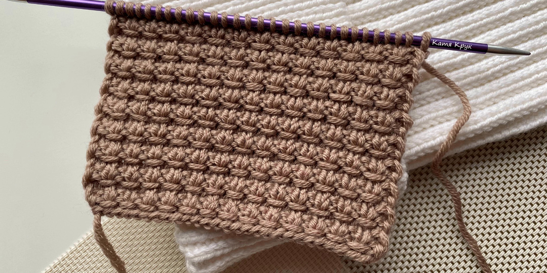 Описание и схема узора с протяжками. Лаконичный универсальный узор.