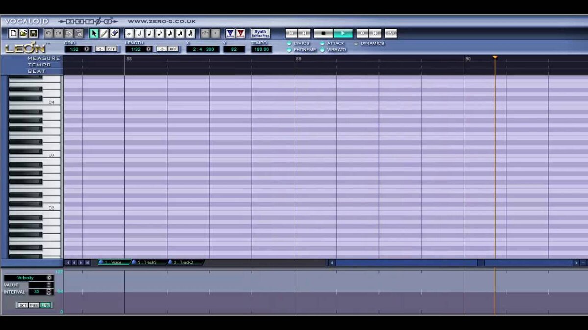 Интерфейс VOCALOID