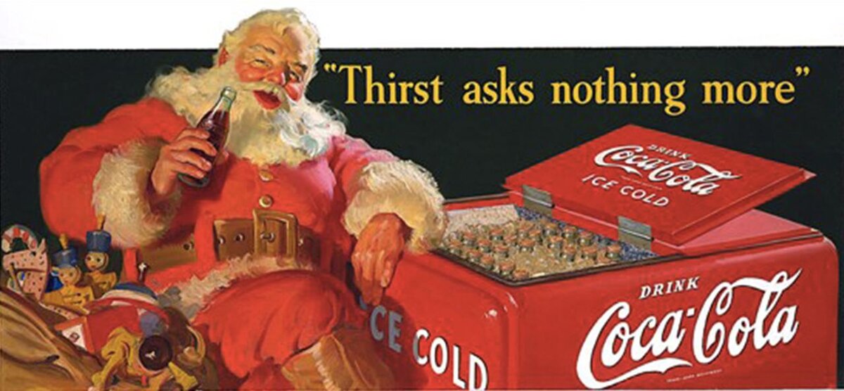 Coca-Cola📷Изображение Санта-Клауса в 1941 году.