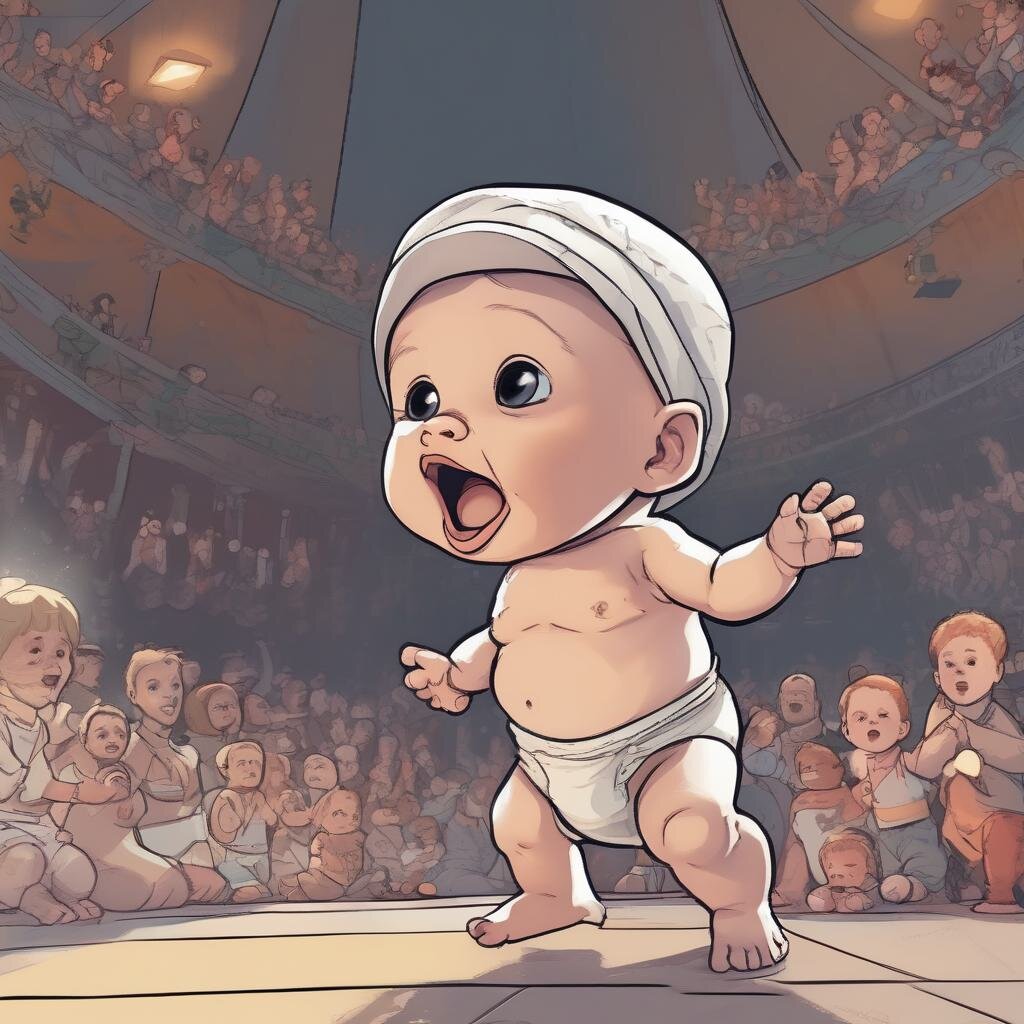 Это тот самый мелкий с идеальным слухом и наверняка в прошлом он много сил потратил на умение петь.