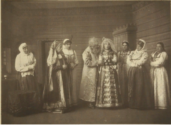Сцена из спектакля Малого театра (1886 г.)