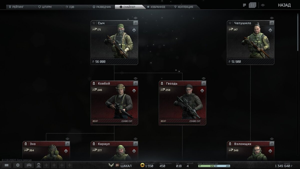 1-2 уровень Снайпера