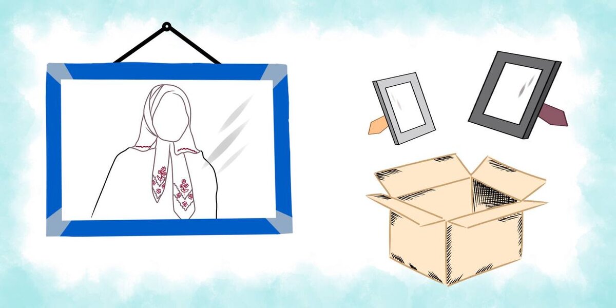 Силуэт женщины в платке срисован с настоящей фотографии моей пра-пра-прабабушки Дарьи :) 