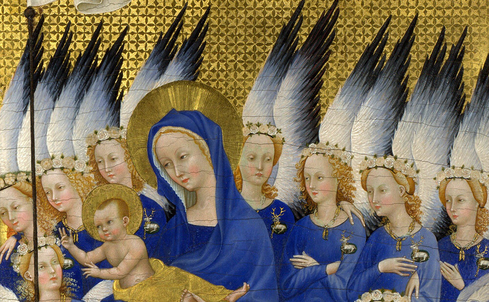 Фрагмент диптиха Уилтона, 1395/99 гг.