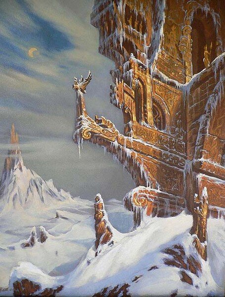 Картина Александра Угланова "Во льдах Арктиды" (2003 г.). Изображение из открытых источников в открытом доступе. Адрес: https://www.pinterest.ca/pin/703265298032739101/
