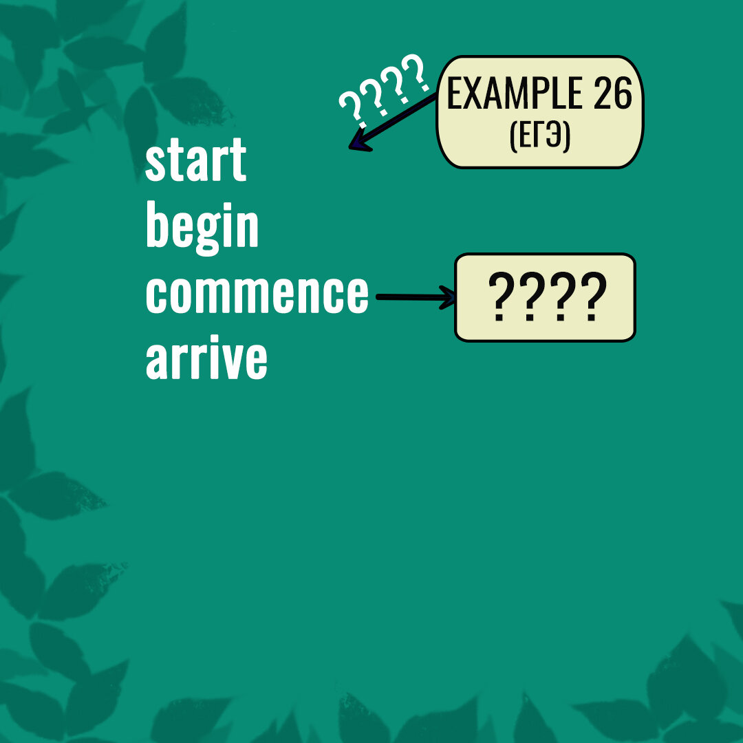Разбираем задание 30-36 по английскому языку с глаголами начала (to start, to begin, to commence, to arrive)