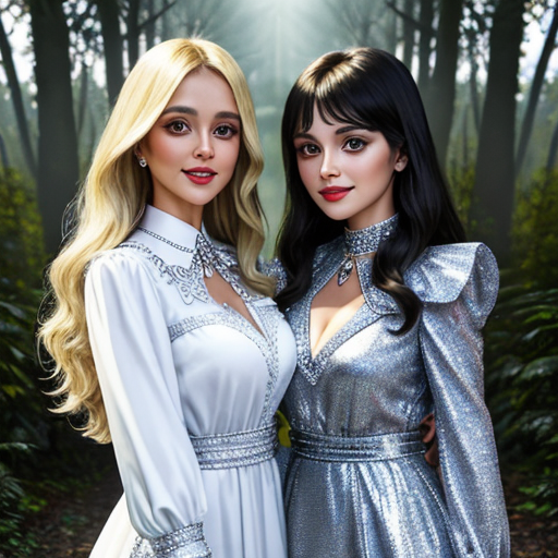 Лиза и Катя, подруги Риты. В галерее все иллюстрации созданы нейросетью для онлайн генерации картинок Dezgo.com.