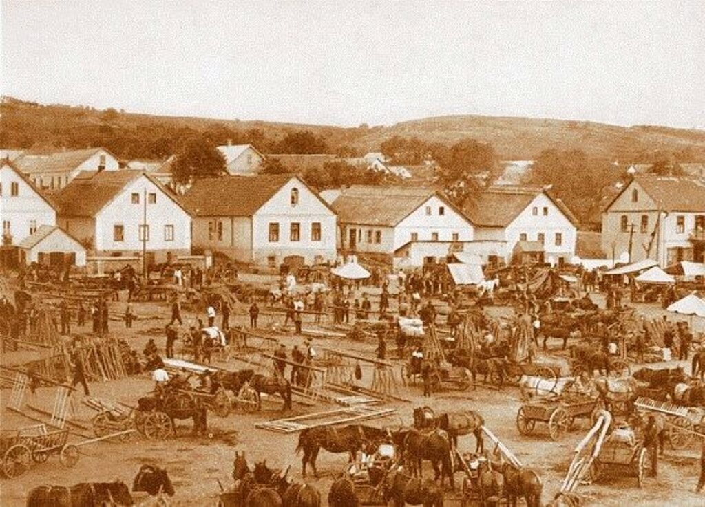 Немецкое поселение в Поволжье. Фотография второй половины 19 века