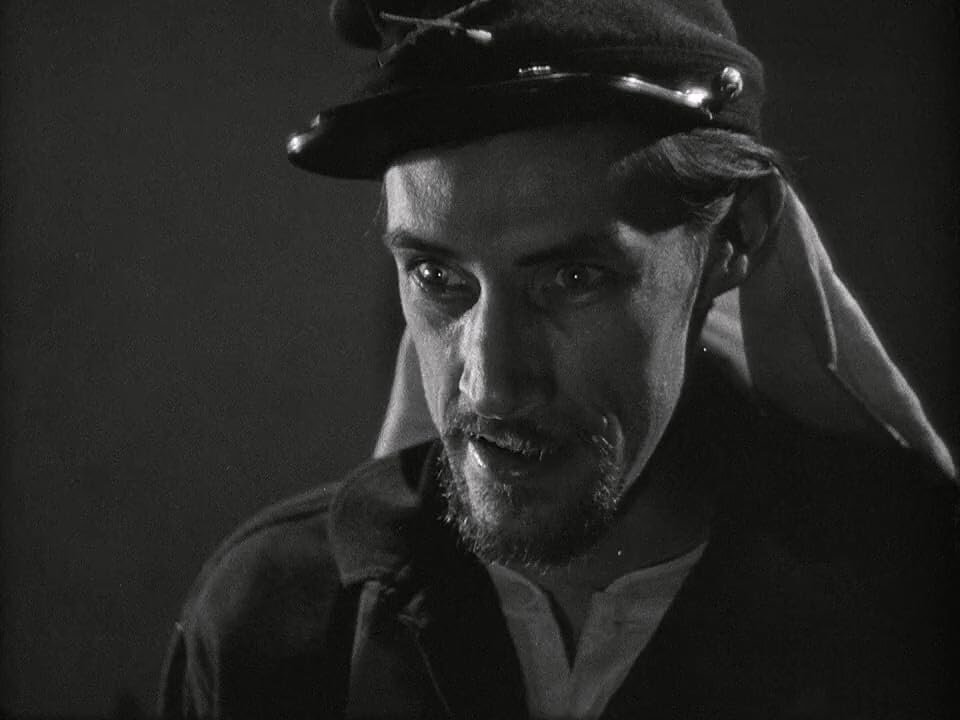 Актер Джон Кэррадайн в фильме Джона Форда «Узник острова акул» (The Prisoner of Shark Island)