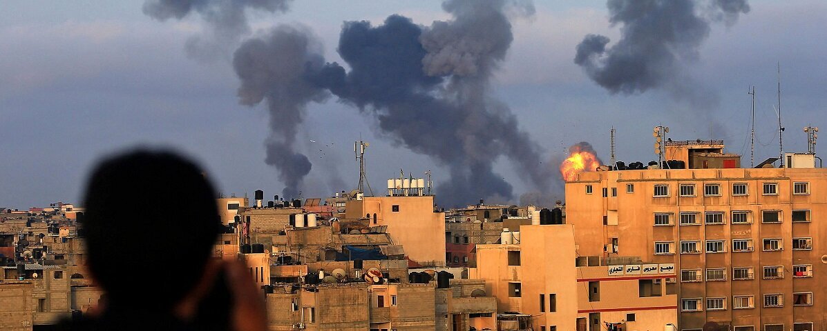 Ракетные удары по Газе.