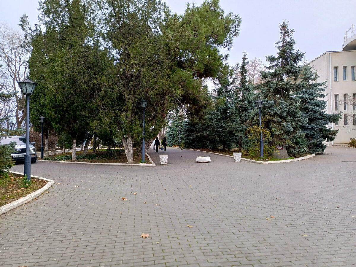 Красивая территория внутри