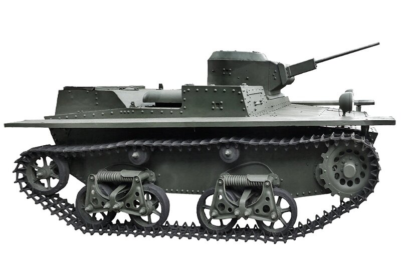 Фотография модернизированного на БТРЗ №105 танка Т-38 в экспозиции Главного Музея Вооруженных Сил РФ, найденная в интернете.