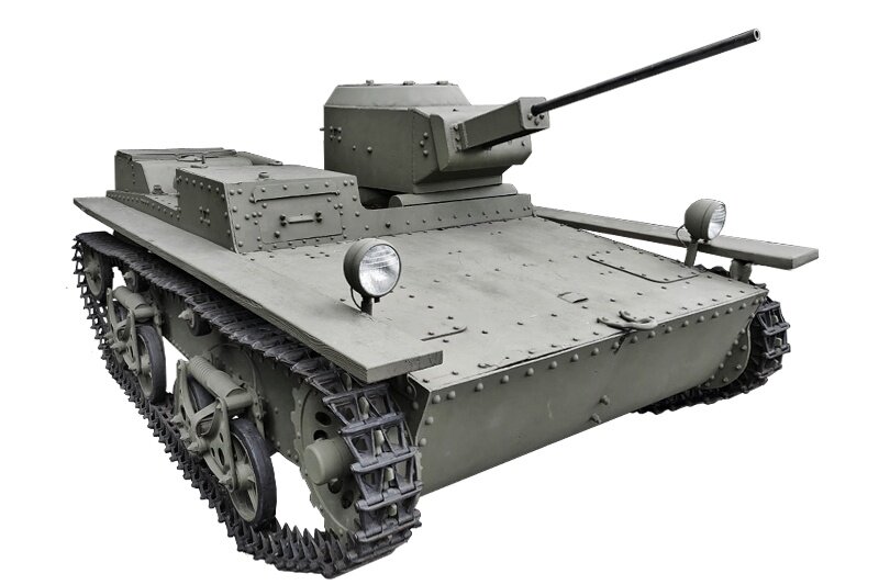 Фотография модернизированного на БТРЗ №105 танка Т-38 в экспозиции Главного Музея Вооруженных Сил РФ, найденная в интернете.