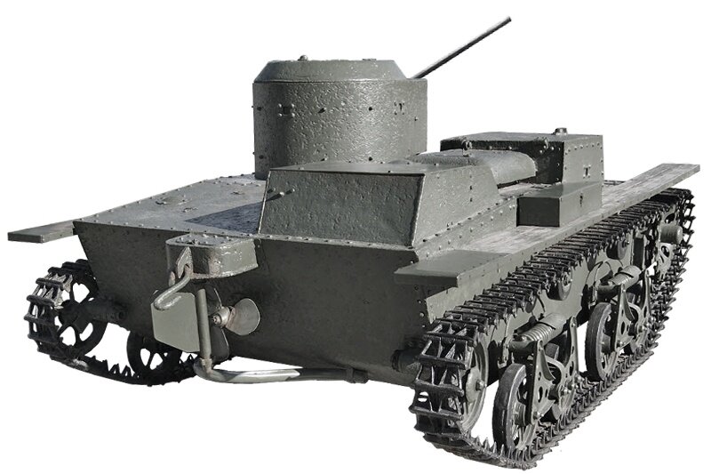 Фотография модернизированного на БТРЗ №105 танка Т-38 в экспозиции Главного Музея Вооруженных Сил РФ, найденная в интернете.