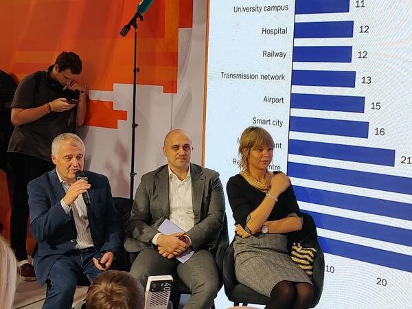  Ди­рек­тор по мар­ке­тин­гу и сис­тем­ным ис­сле­дова­ниям ООО "НТЦ ПРО­ТЕЙ" Вла­димир Фрей­нкман, ге­нераль­ный ди­рек­тор ГК Yadro Алек­сей Ше­лоб­ков и уп­рав­ляю­щий ди­рек­тор по на­цио­наль­ным проек­там ГК "Рос­тех" Ан­на Ша­рипо­ва рас­суж­дают о пер­спек­ти­вах оте­чес­твен­ных ба­зовых стан­ций на выс­тав­ке-фо­руме "Рос­сия"