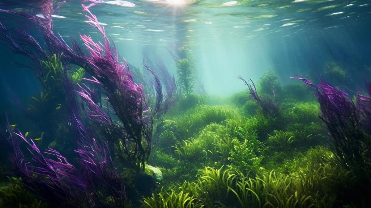    Цветные водоросли:Freepik