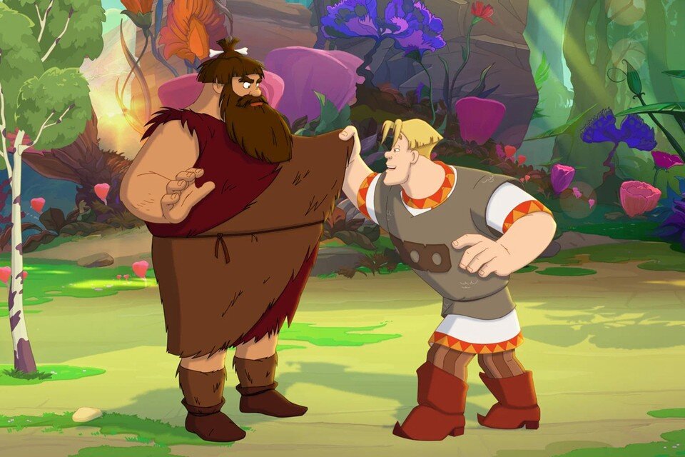    Кадр из фильма "Три богатыря и Пуп Земли"