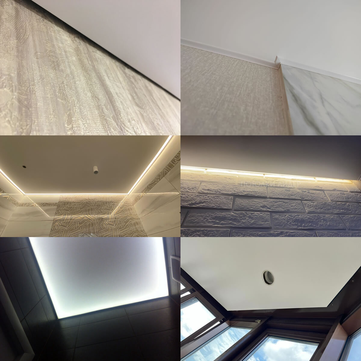 Виды примыканий натяжного потолка к стенам | «Лидер» натяжные потолки ...