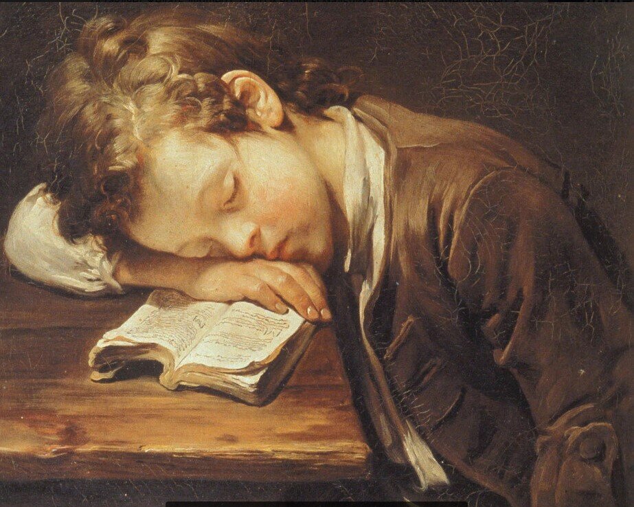 Репродукция "Маленький лентяй!,  Жан Батист Грез