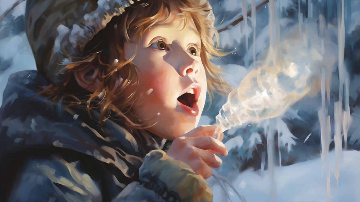    Как отучить детей тянуть в рот сосульки? © News-hub NR / Сгенерировано нейросетью Midjourney