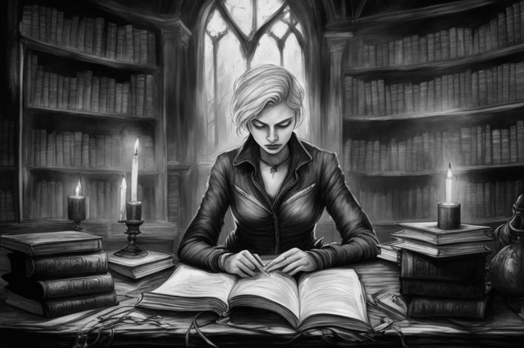 Вера.(Главная героиня рассказов "Вера-свет во тьме" Ранее была оккультисткой, теперь служит свету. Изучает записи, оставленные предшествующими охотниками на вампиров.