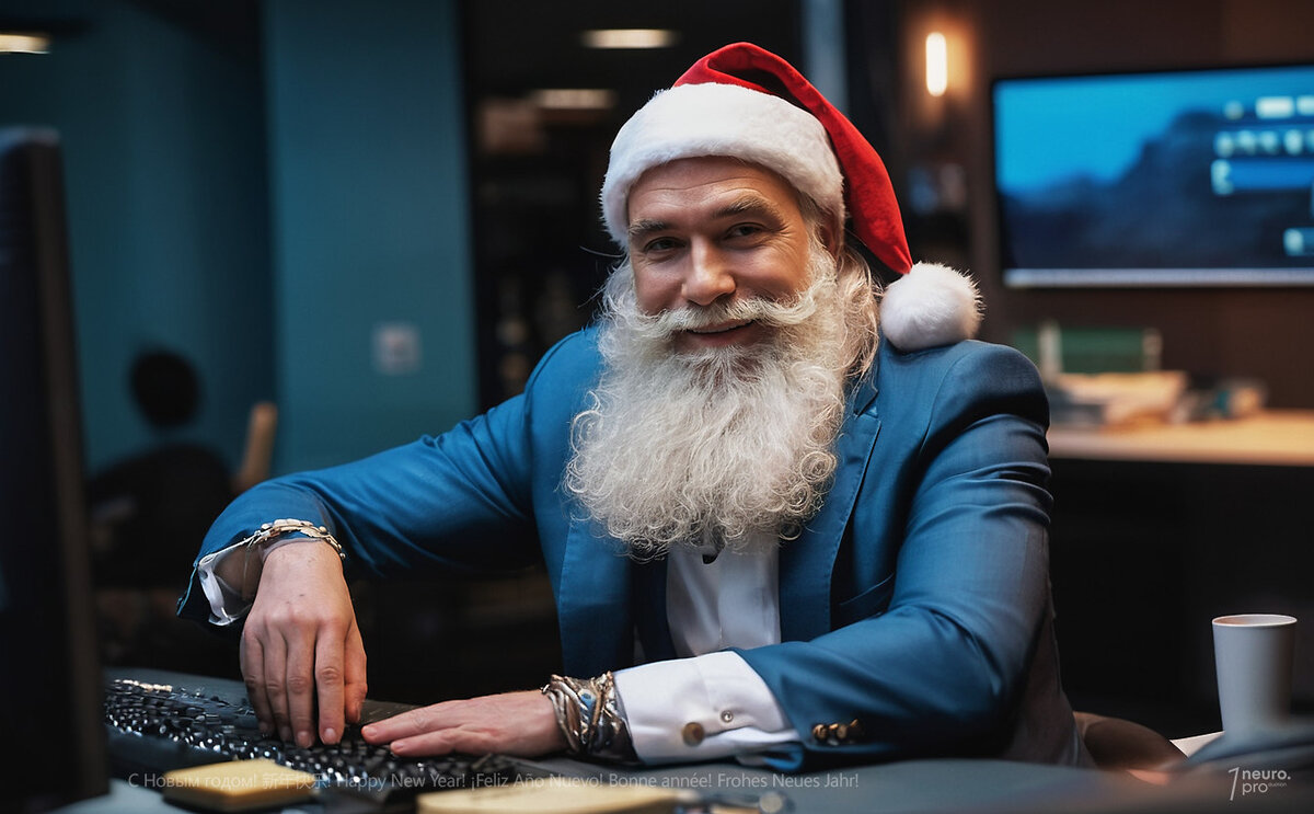 Дед Мороз на работе