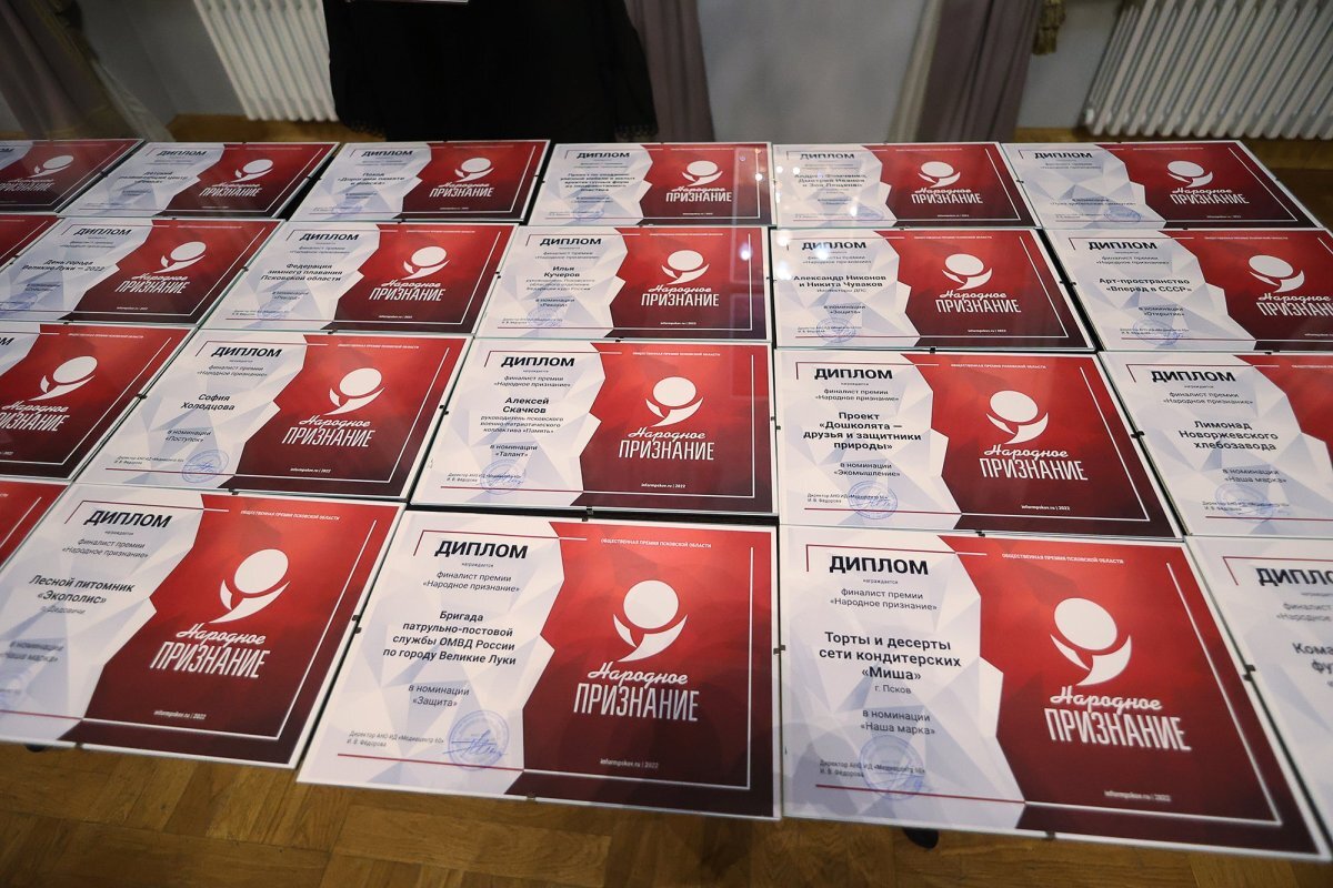    Более 90 заявок уже поступило на псковскую премию «Народное признание-2023»
