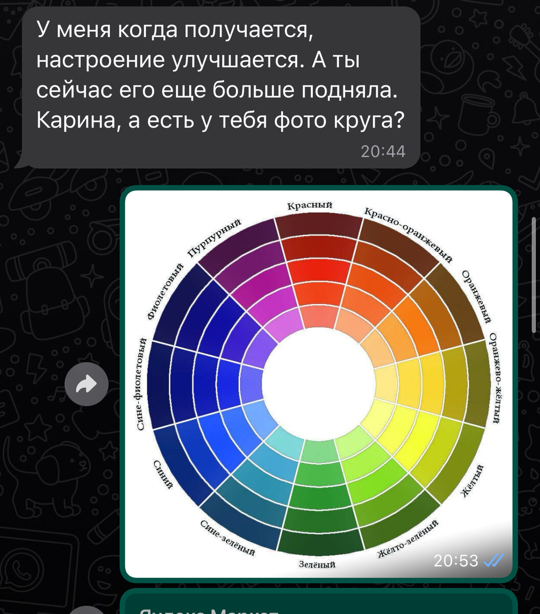 Отправила ученице пример художественного круга. 