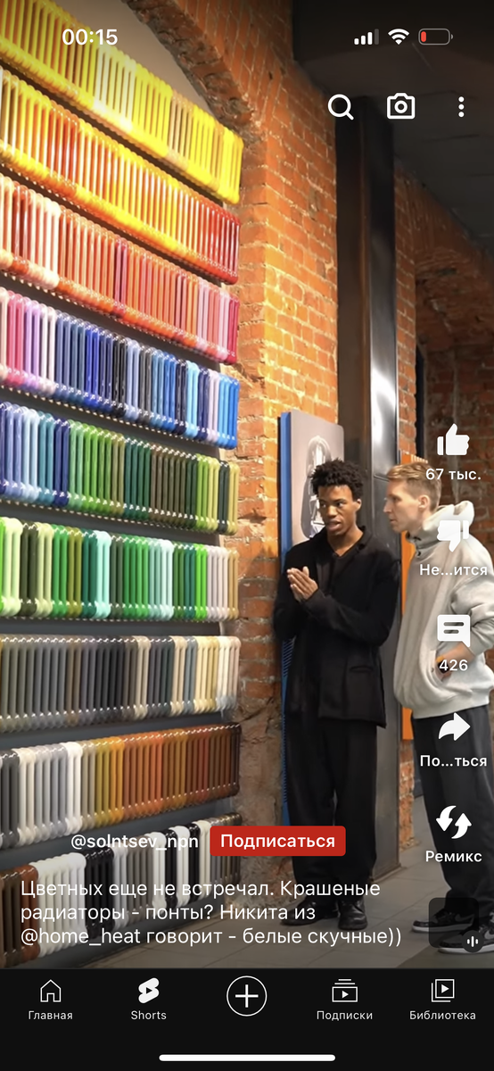 Скрин с видео shorts. 