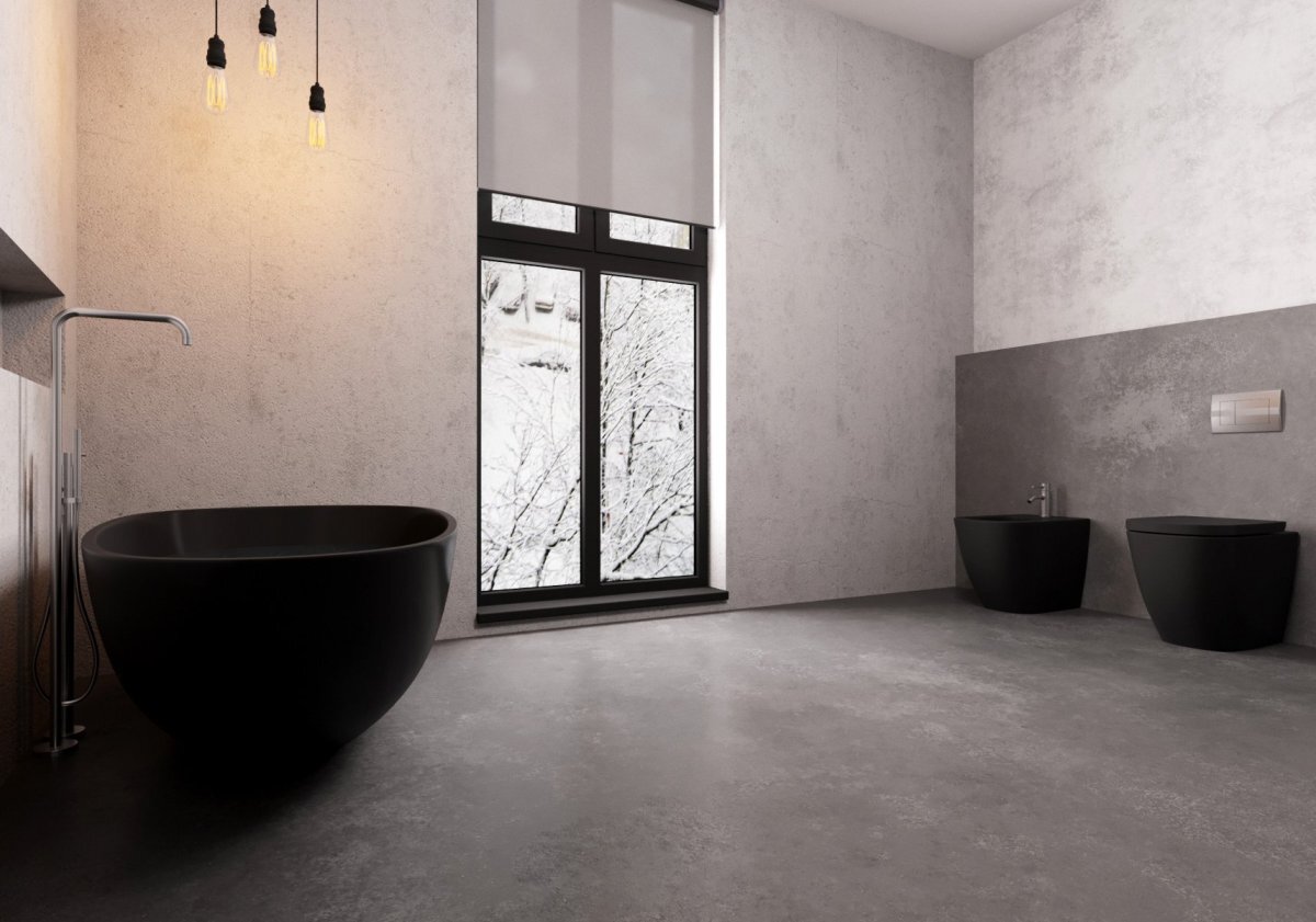 Микроцемент в интерьере