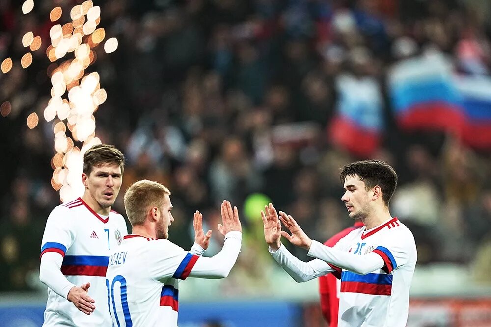 Игроки сборной России по футболу. 