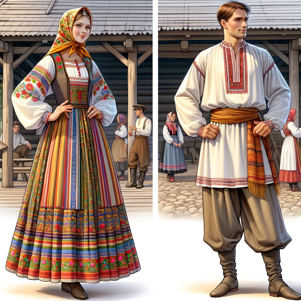 Стили русских народных танцевальных костюмов XVIII века  
Изображение защищено авторскими правами