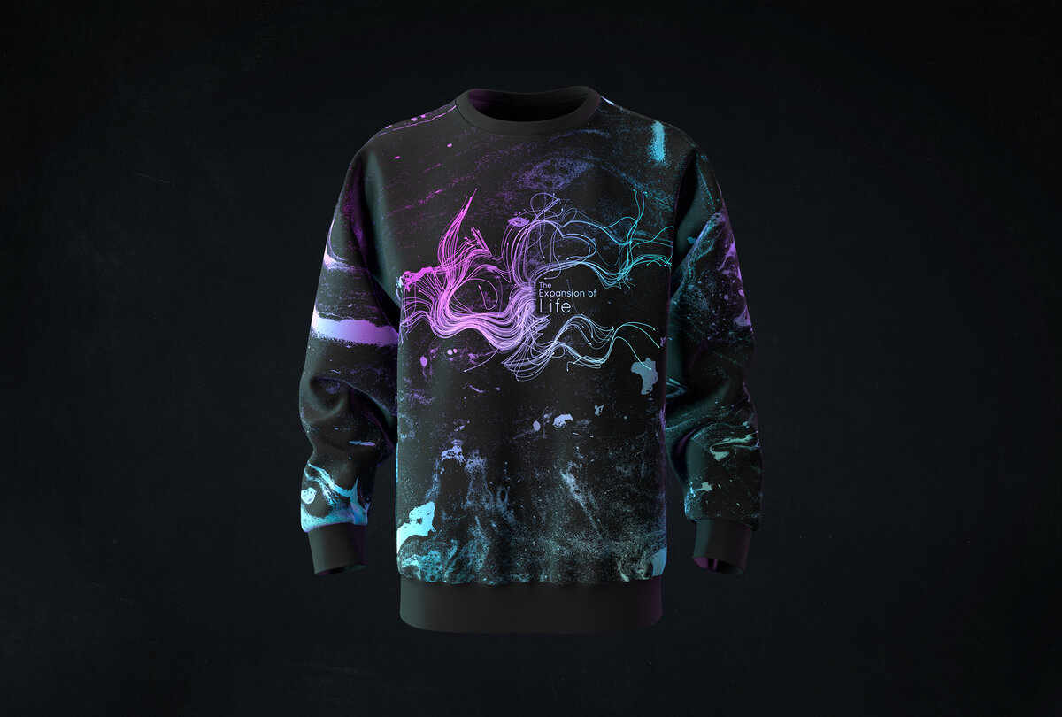 3D модель свитшота. Вид спереди