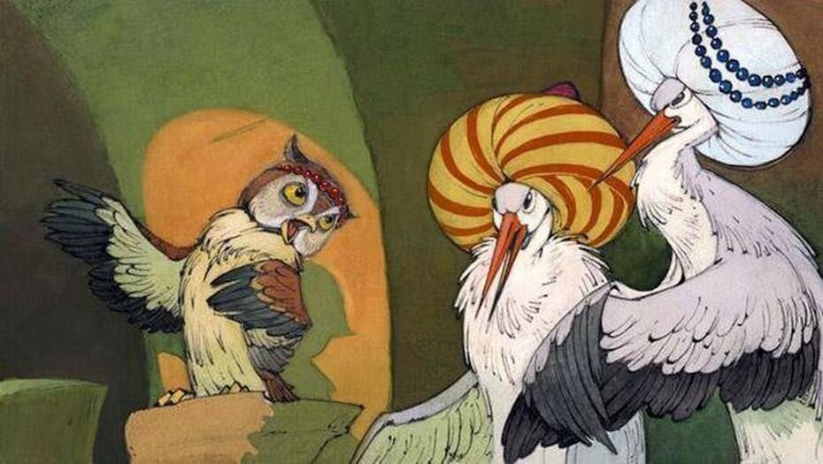 Кадр из мультфильма "Калиф-аист"