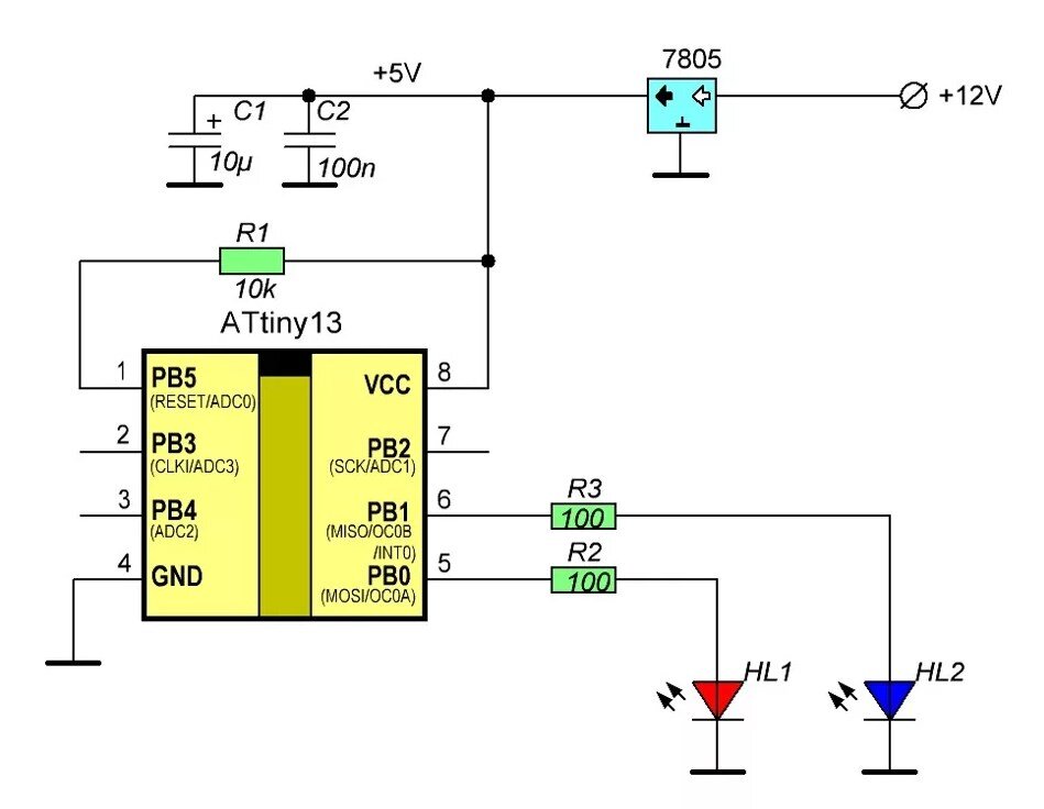 Схемы на attiny13 своими руками