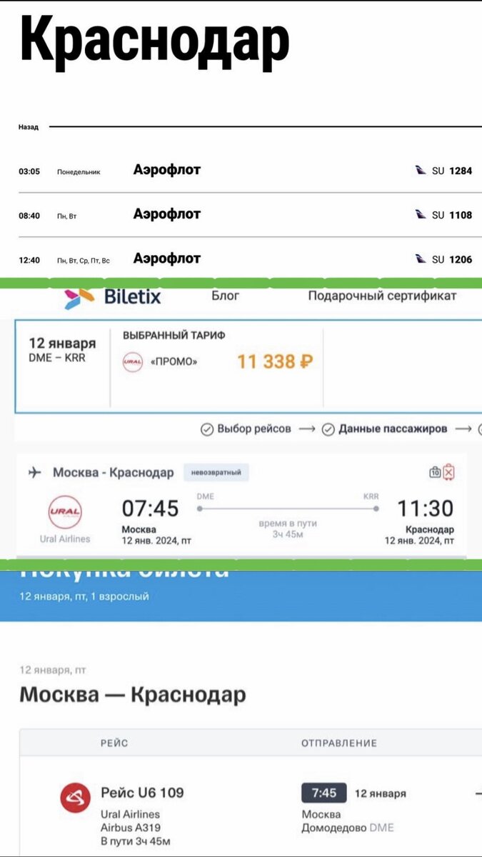 Скриншоты с агрегаторов билетов и сайта аэропорта Шереметьево