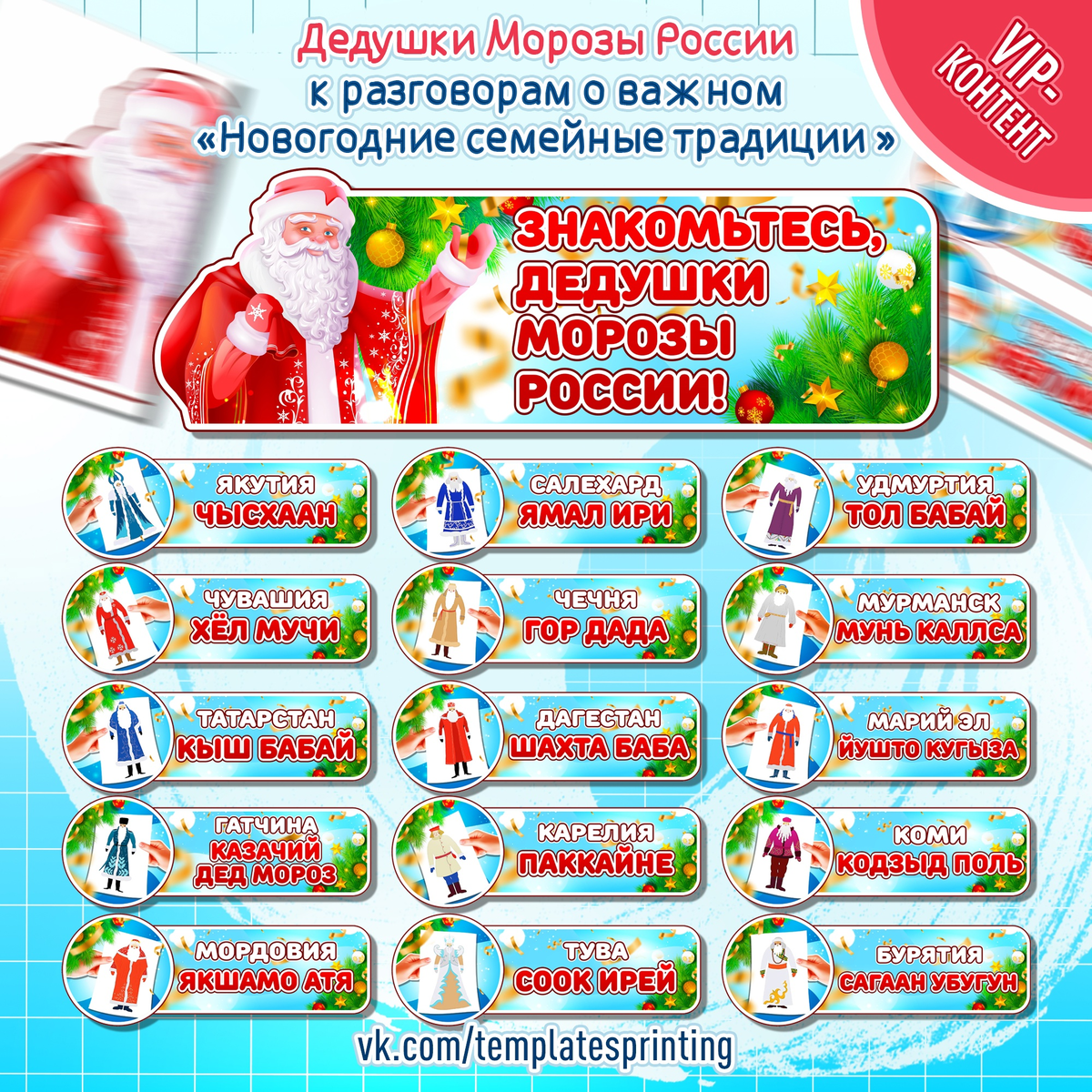 Дедушки Морозы России к «Разговоры о Важном» на 25 декабря «Новогодние семейные традиции разных народов России»
