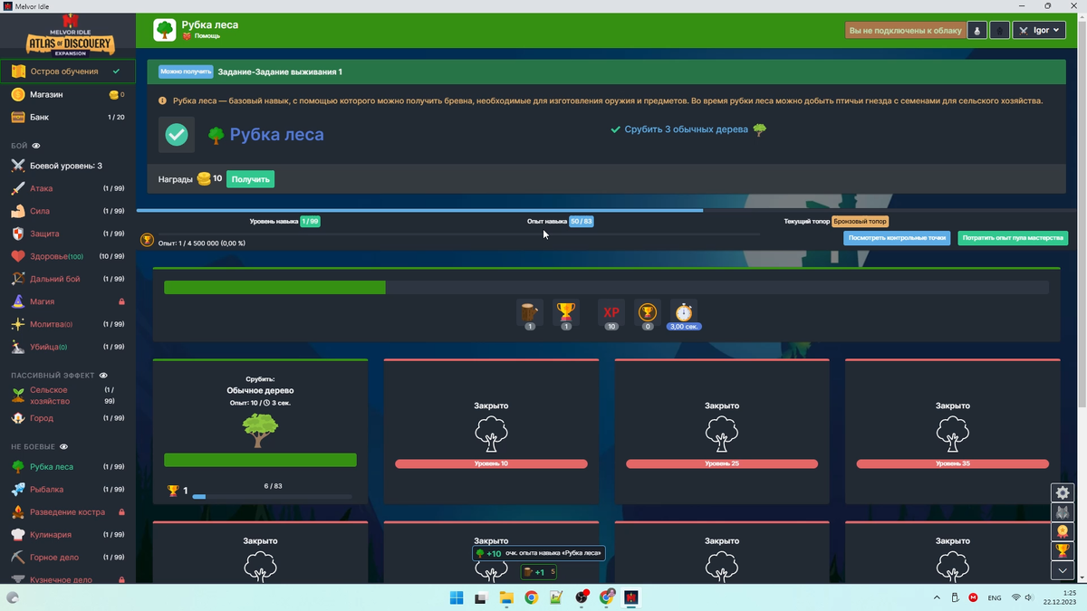 Игра Melvor Idle собственной персоной